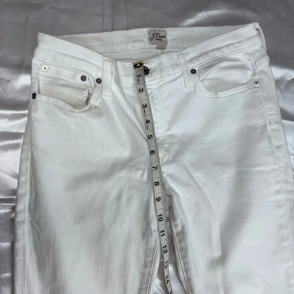 J. Crew Women’s Slim White Jeans. Size 30. Cool Look!  Nice Condition!